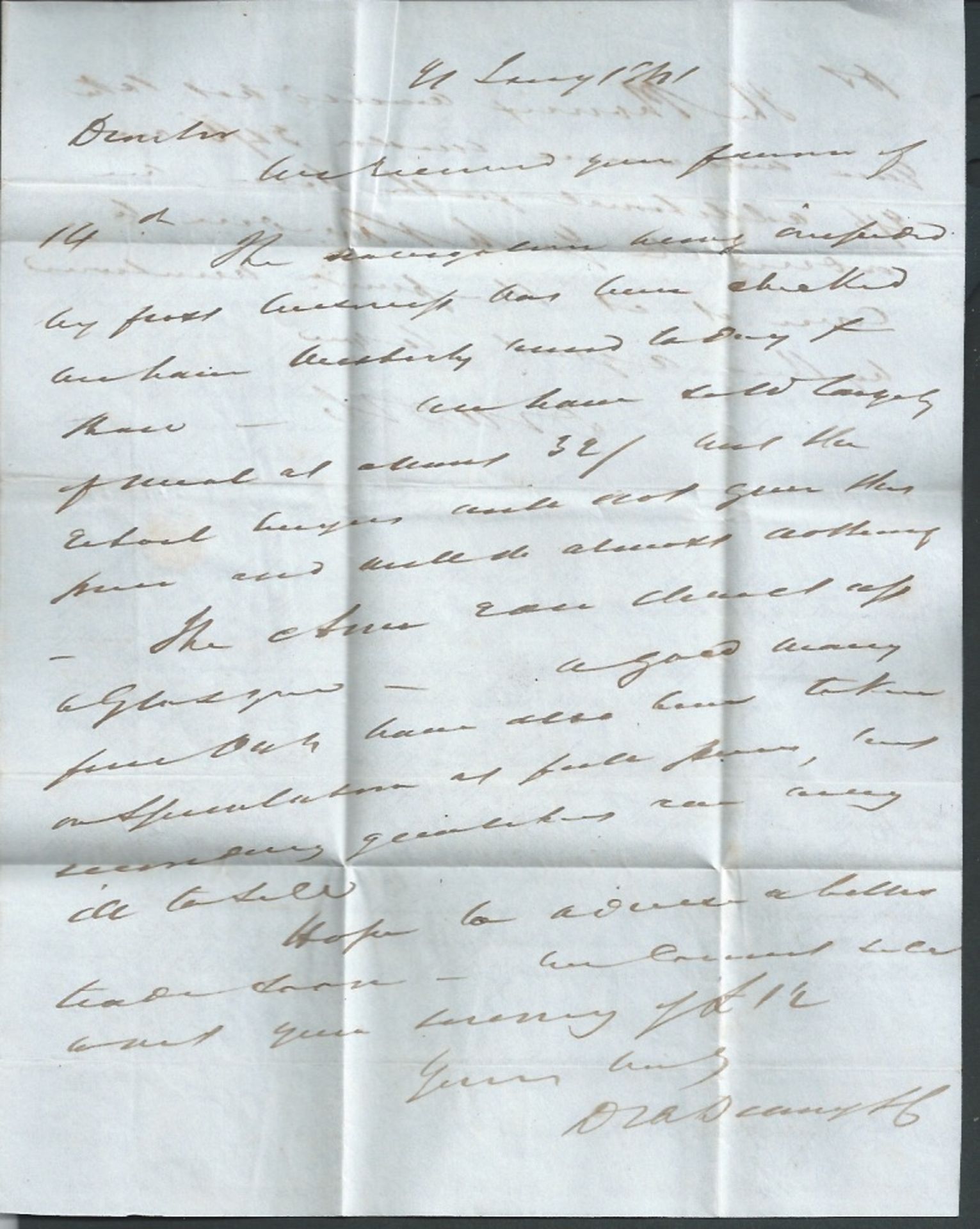 G.B. - Scotland 1841 Entire Letter from Glasgow prepaid 1d to Collooney with a fine strike of the s - Image 3 of 6