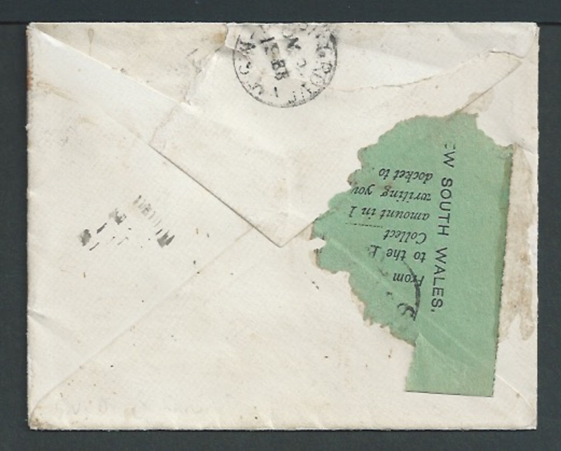 G.B. - Postage Dus / Scotland 1888 Cover to New South Wales franked by 1d lilac strip of six cancel - Image 2 of 2