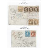 France / G.B. - Registered 1871 Registered covers (2) and a piece to England all franked by the ...