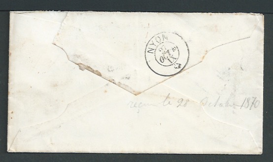 G.B. - Postage Dues / USA 1870 Cover from Ottawa, Illinois to Switzerland franked 10c with the unco - Image 2 of 2