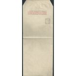 Saint Lucia 1887 De La Rue Postal Stationery Essay of the 1d wrapper.