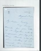 ROYALTY PRINCESS MARY PRINCESS ROYAL LETTER HAREWOOD HOUSE 1950 Fine letter from Princess Mary, the