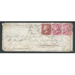 Great Britain - Scotland - Locals / India 1857 (Nov 24) Entire letter to Ireland bearing a 1d red (