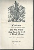 ROYALTY RARE CEREMONIAL KING GEORGE VI COFFIN FROM KINGS CROSS TO WESTMINSTER 1952 Fine original c