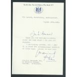 HOUSE OF LORDS LETTER PRIME MINISTER ALEC DOUGLAS-HOME TO BEAUMONT 1982 Interesting typed letter on