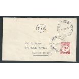 Gilbert & Ellice Islands 1951 Stampless cover ("Cable & Wireless Ltd" embossed on the flap) posted