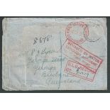 Australia/Crash Mail 1938 (Nov. 23) Registered Cover from England to Australia, recorded from the fl