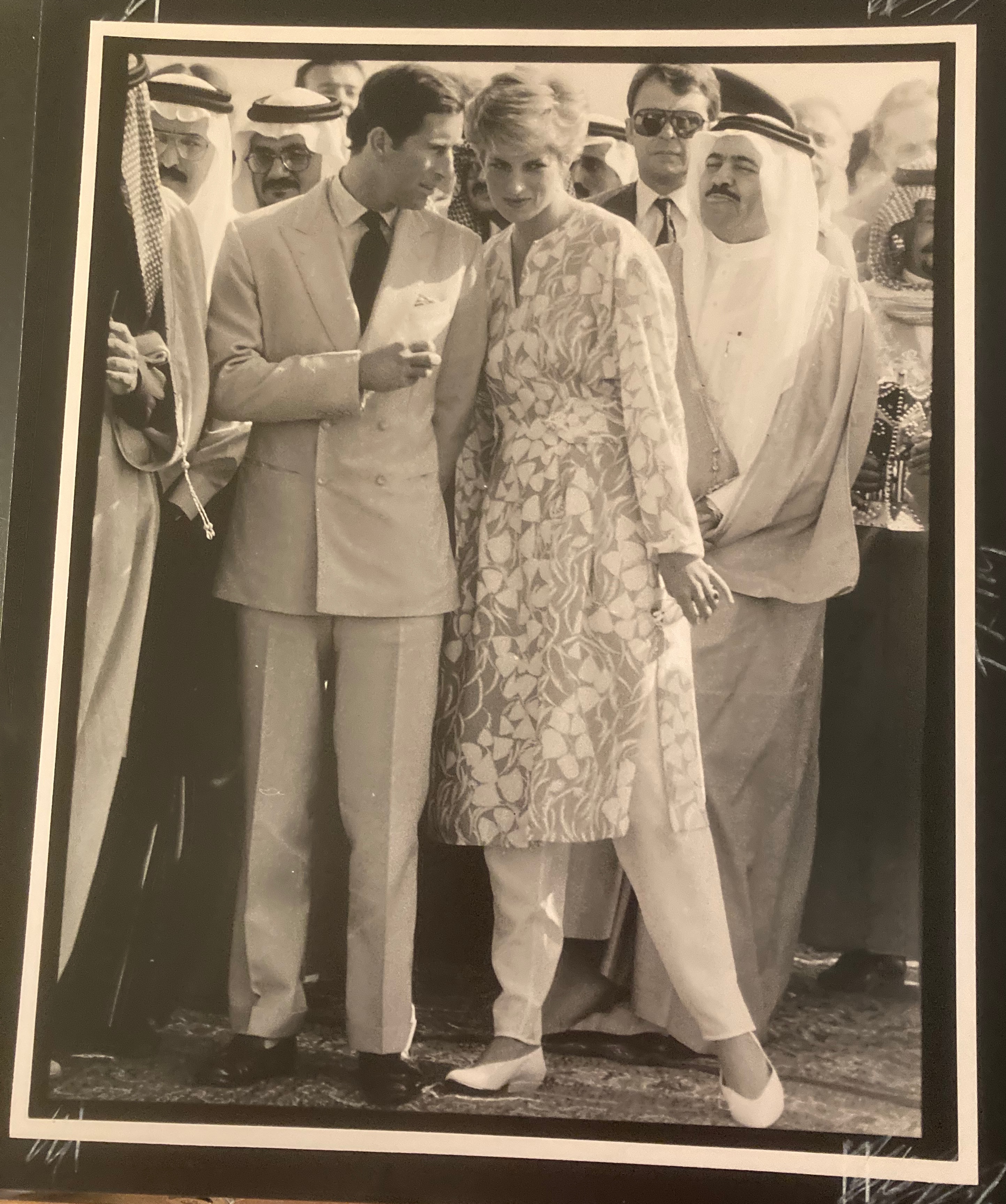Royalty Fine Original Press Photo Princess Diana Prince Charles In Middle East Arabs Fine Original