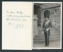 Royalty, King George V Signed Photo Christmas Card Princess Patricia Of Connaught 1927