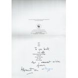 Royalty Christmas Card Hand Signed Autograph Princess Alexandra Sir Angus Ogilvy Fine And Rare Chri