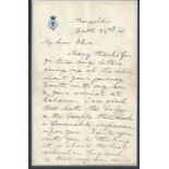 Royalty H.R.H. Price George Prince Of Wales Writing To Professor Hua September 23Rd 1907 My Dear H