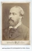 Royalty Adele Vienna Cabinet Card Photo King Edward Vii Fine Cabinet Card By Adele Of Vienna Of King