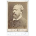 Royalty Adele Vienna Cabinet Card Photo King Edward Vii Fine Cabinet Card By Adele Of Vienna Of King