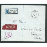 Royalty 1954 (Aug 4) Registered Express Cover With Enclosed Letter From Queen Elizabeth The Q