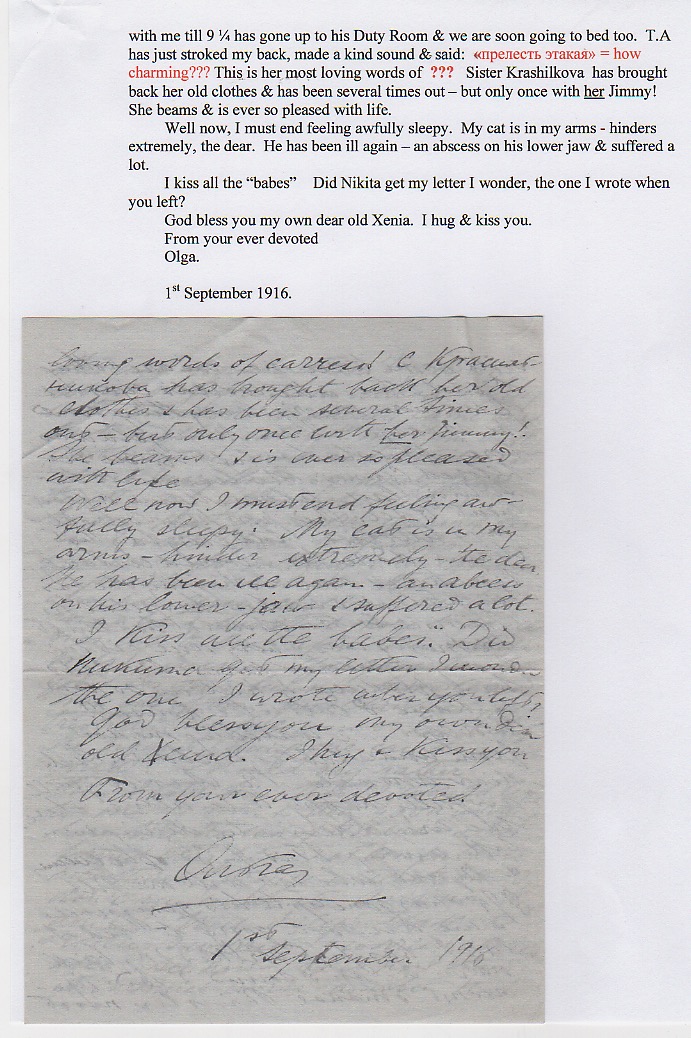Royalty Grand Duchess Olga Correspondence To Her Sister Grand Duchess Xenia 1916-1920 - Image 19 of 47