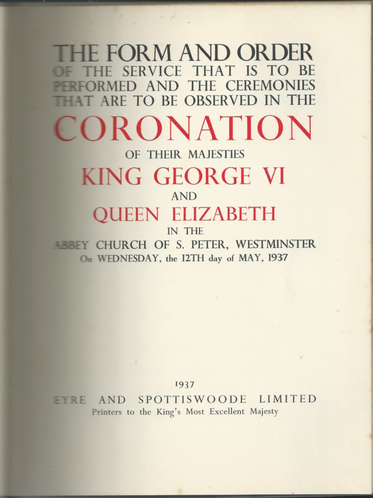 Royalty Ceremonial Coronation King George Vi Queen Elizabeth Westminster 1937 Fine Ceremonial Used - Image 2 of 3