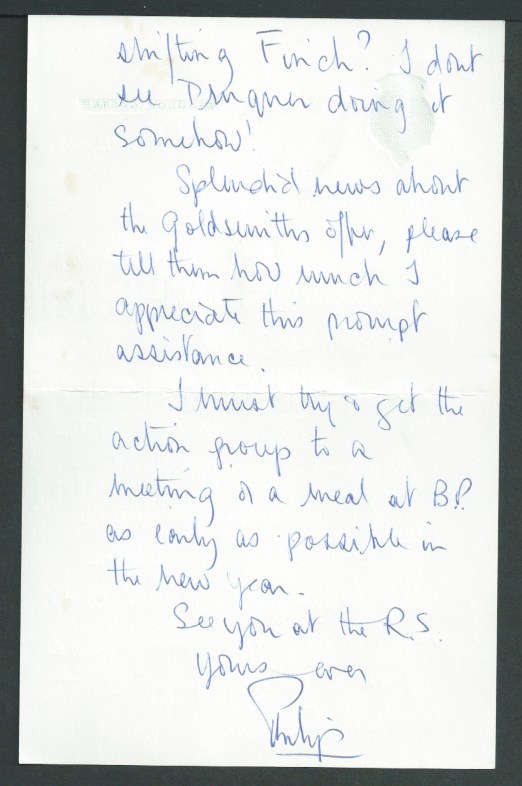 Royalty 1967 Two Page Autograph Letter From H.R.H. Prince Philip, The Duke Of Edinburgh To Si - Image 4 of 4