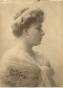 Royalty Hm Queen Victoria Eugenie Of Spain Signed Photograph 1904