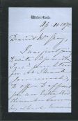 Queen Victoria 1870 Windsor Castle Letter.Dearest Mrs Grey. I Was Just Going To Write To You Whe...