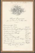 Mperial Prussia Germany Royal Dance Programme 1905 31St May Hohenzollern Fine Musical Programme To