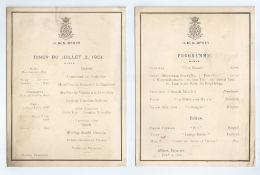 Royalty Hms Ophir 1901 Programme Menu Tasmania Royal Visit Duke Of Cornwall Fine Dinner Menu And Mus