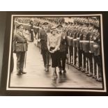 Royalty Original Press Photo Princess Diana West Germany Reviewing Soldiers 1986 Fine Black And Whi