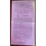 Royalty Great Western Railway Notice Of Queen Victoria’s Royal Train To Windsor 1883 Fine Great Wes