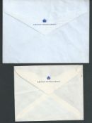 Royalty Pair Of Unused Envelopes Stationary From Hm Yacht Victoria & Albert