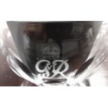 Royalty Peanut / Bombay Mix Glass Bowl G Vi R King George Vi With Crown Etching