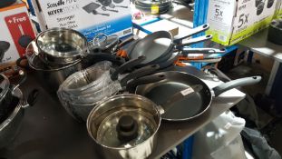 13 X Mixed Pans / Saucepans to Include Scoville Pro