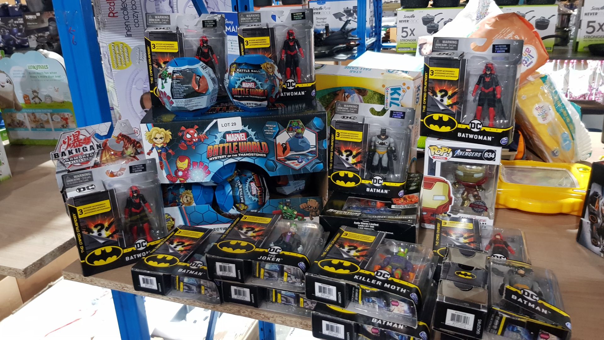 Approx 19 Items Ð To Include Mixed Batman Dolls, Marvel Battle World, Bakugan Doll & Battle ...