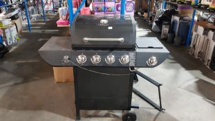1 X Uniflame Gas Grill 4 Burner Propane Gas Grill With Side Burner