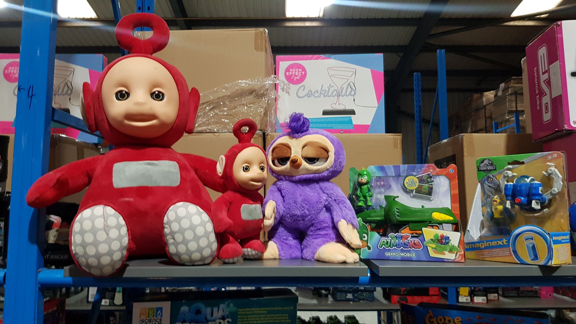 5 Items Ð To Include Teletubbie Dolls, Zuru Sloth Doll, 1 X PJ Masks Gekko Mobile & 1 X Juras...