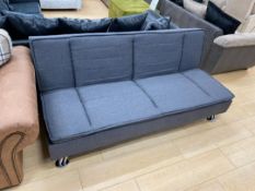 Brand new boxed LF - 377 grey leather click clack sofa bed