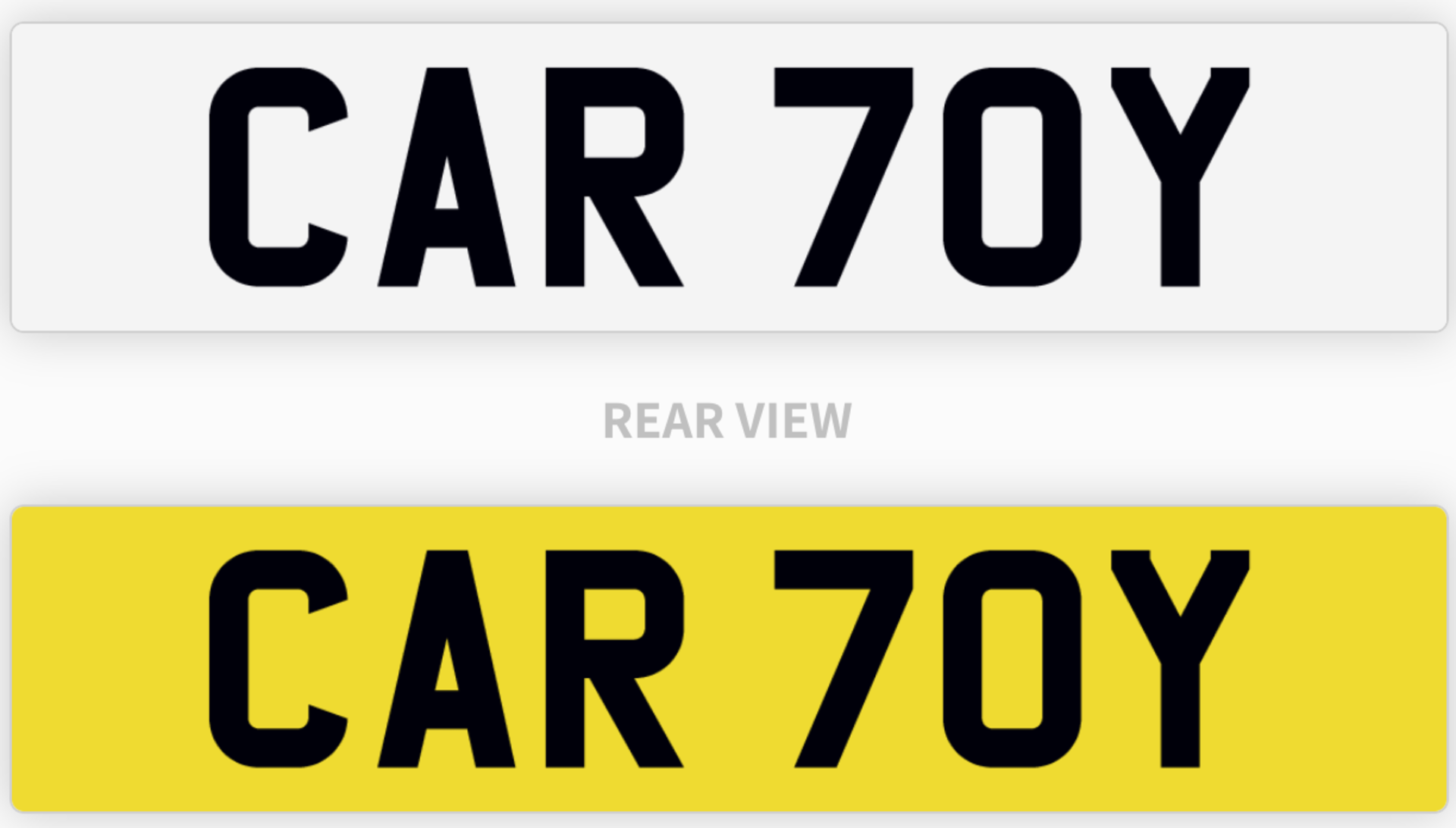 CAR 70Y number plate / car registration