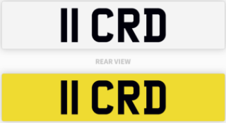 11 CRD number plate / car registration