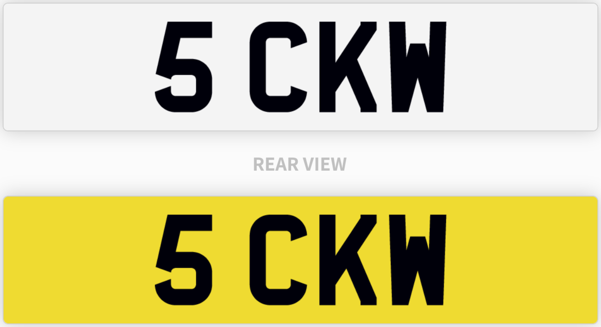 5 CKW number plate / car registration