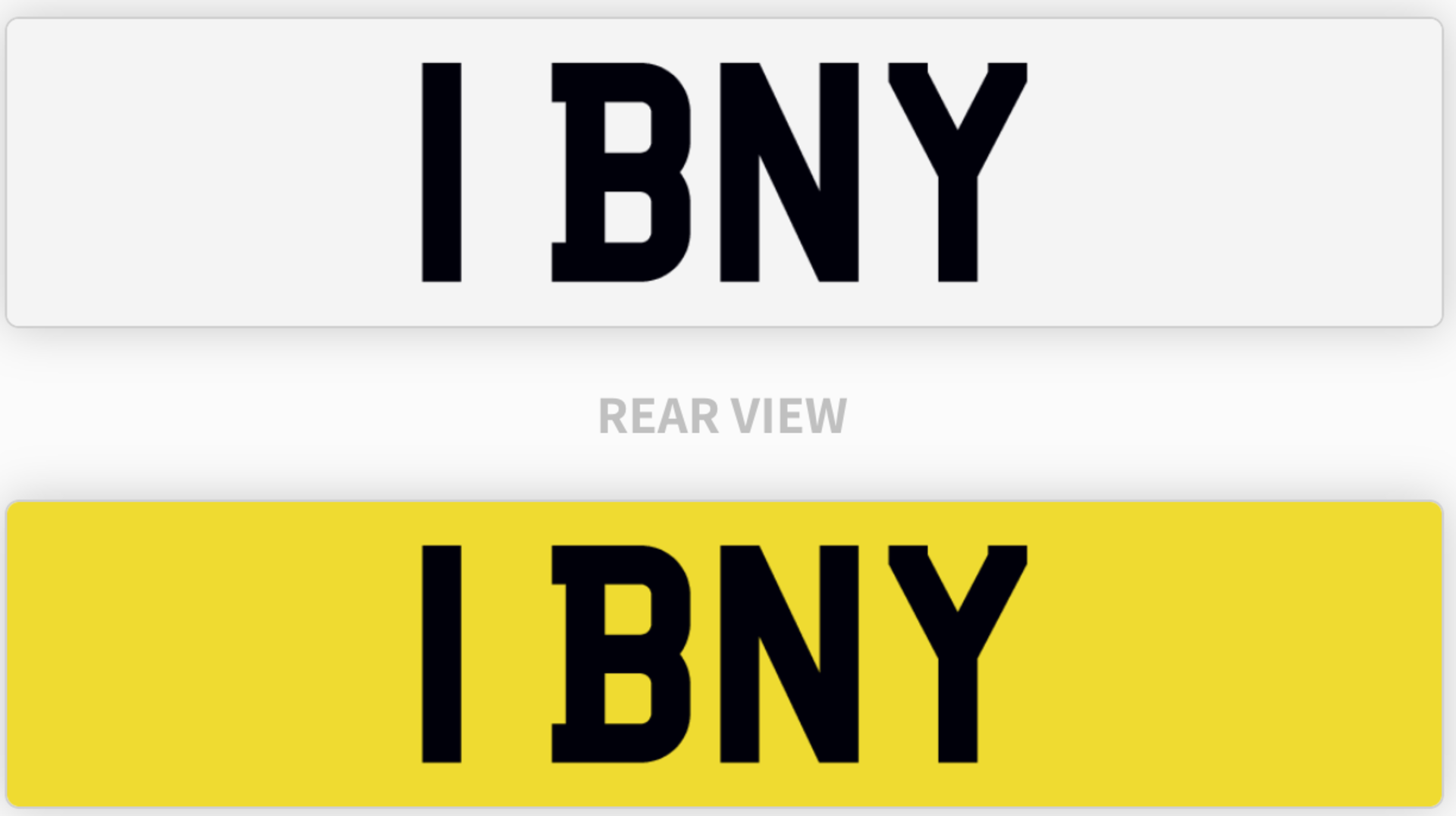 1 BNY number plate / car registration