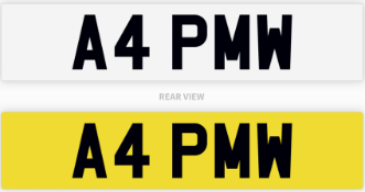 A4 PMW number plate / car registration
