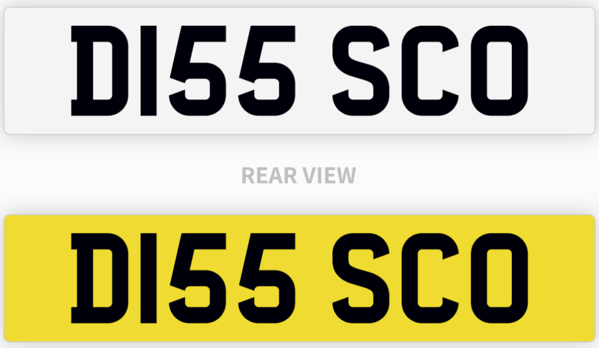 D155 SCO number plate / car registration