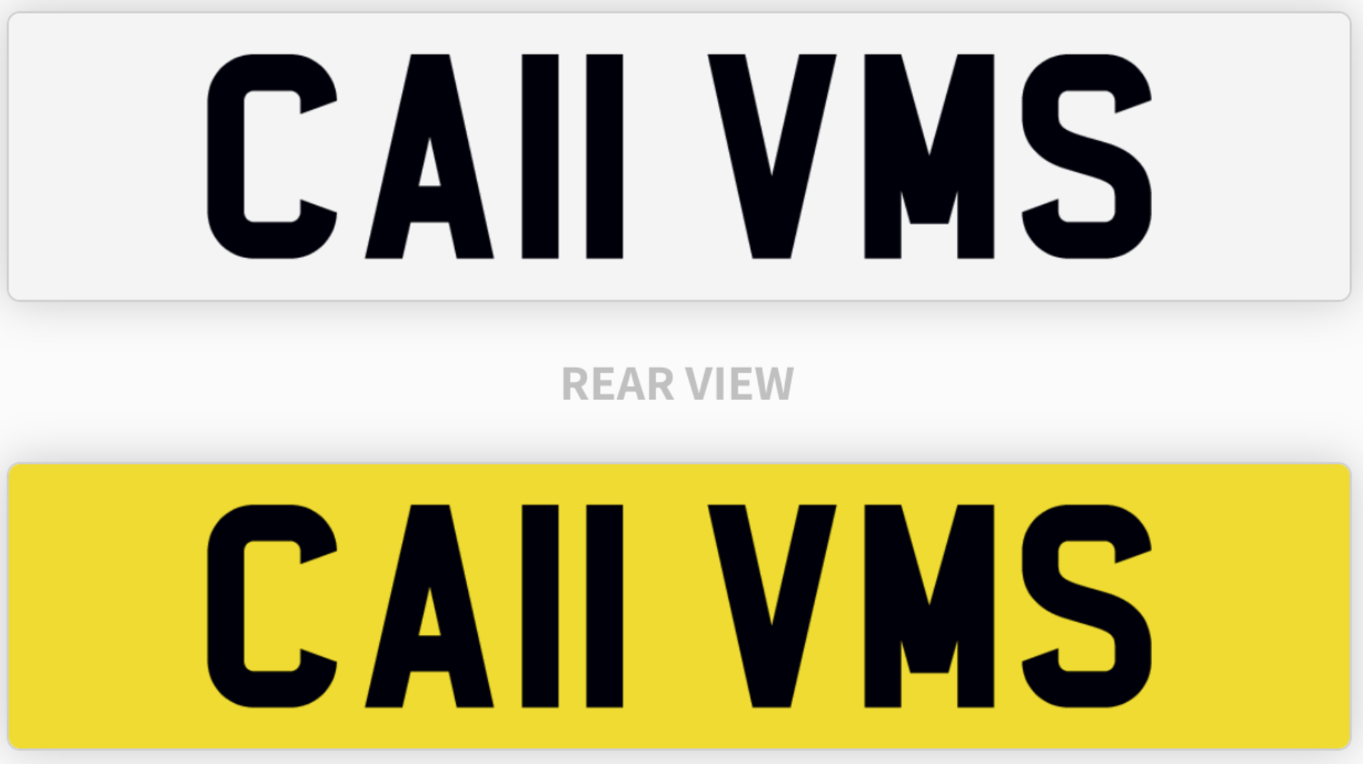 CA11 VMS number plate / car registration