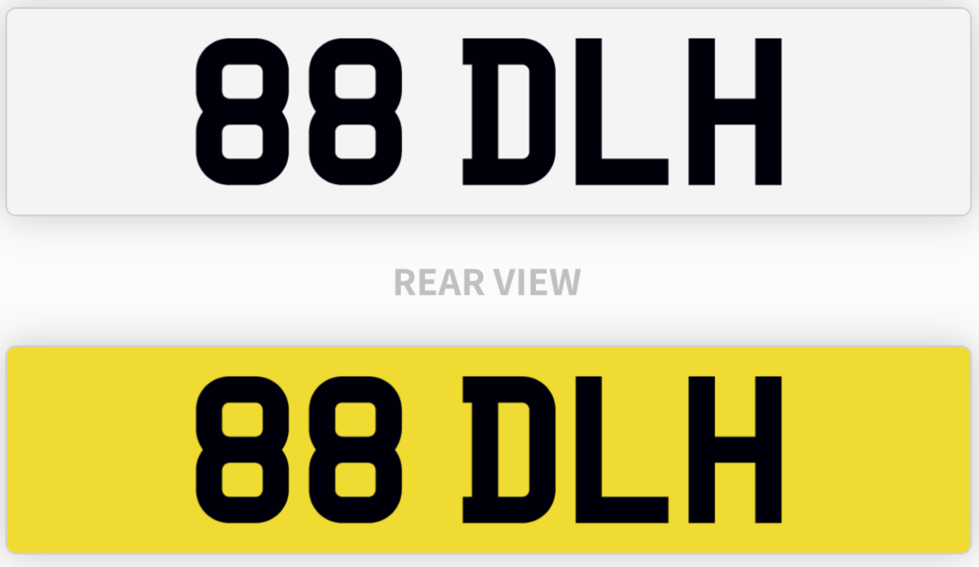 88 DLH number plate / car registration