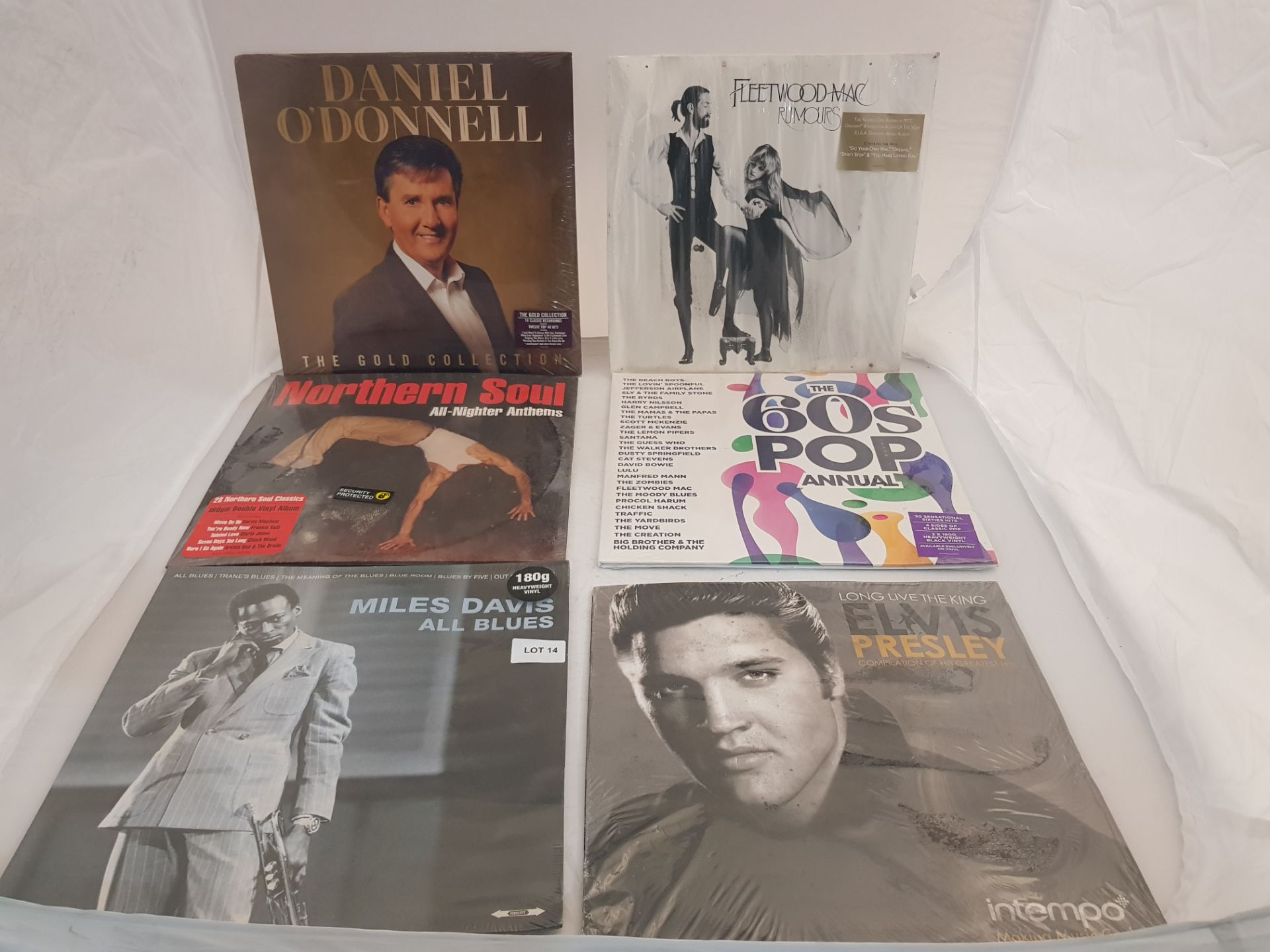 6 x 12" vinyl records to included Daniel O Donnell, Fleetwood mac, The 60s pop annual, Elvis ...