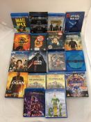 18 mixed Blu Ray DVDs