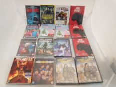 16 x Assorted DVDs to include Essex Heist, Cage Dive, The Boss, Godzilla, Preacher, The Big Ban...