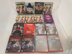 16 x Assorted DVDs to include King Kong Lives, Jurassic City, Bad Santa, The Shining, Marine 4,...