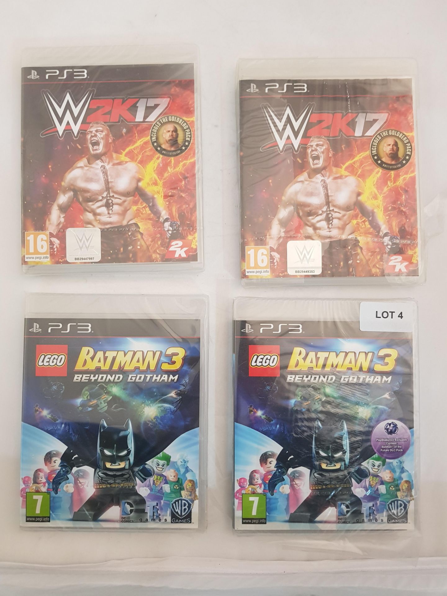 4 x PS3 games to included 2 x W2K17 and 2 x Lego batman 3 beyond Gotham