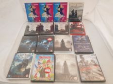 16 x Assorted DVDs to include Sherlock Gnomes, Jurassic Galaxy, Unbreakable, St. Agatha, The Sp...