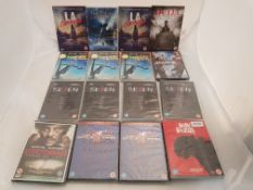 16 x Assorted DVDs to include LA Contagion, The Polar Express, Singing in the Rain, Se7en, Speed...