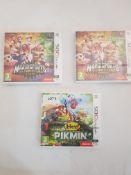 3 x Nintendo 3DS games to included 2 x Mario sport and Hey Pinkman